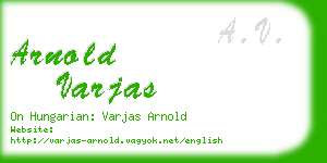 arnold varjas business card